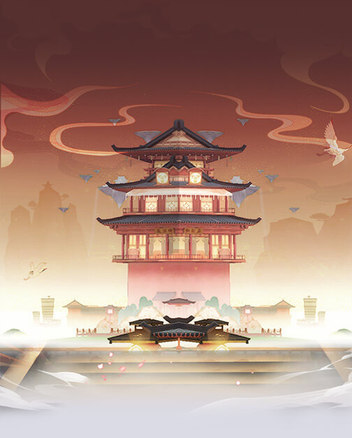 云海深处重新现世的九重宝塔